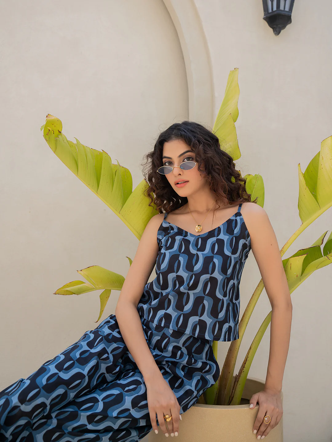 Abstract Navy Nirvana Blue Co-Ord Set - Image 10