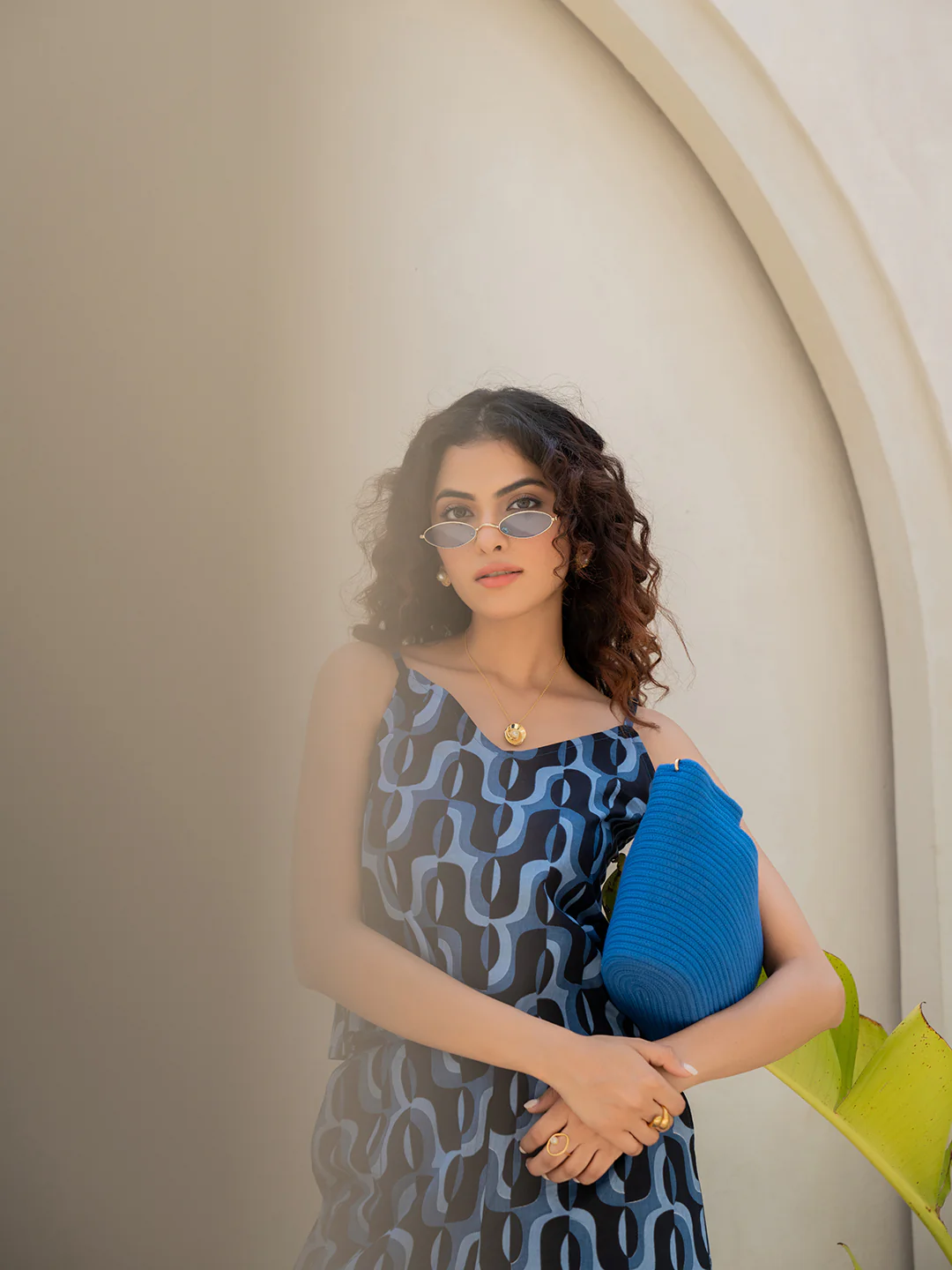 Abstract Navy Nirvana Blue Co-Ord Set - Image 11