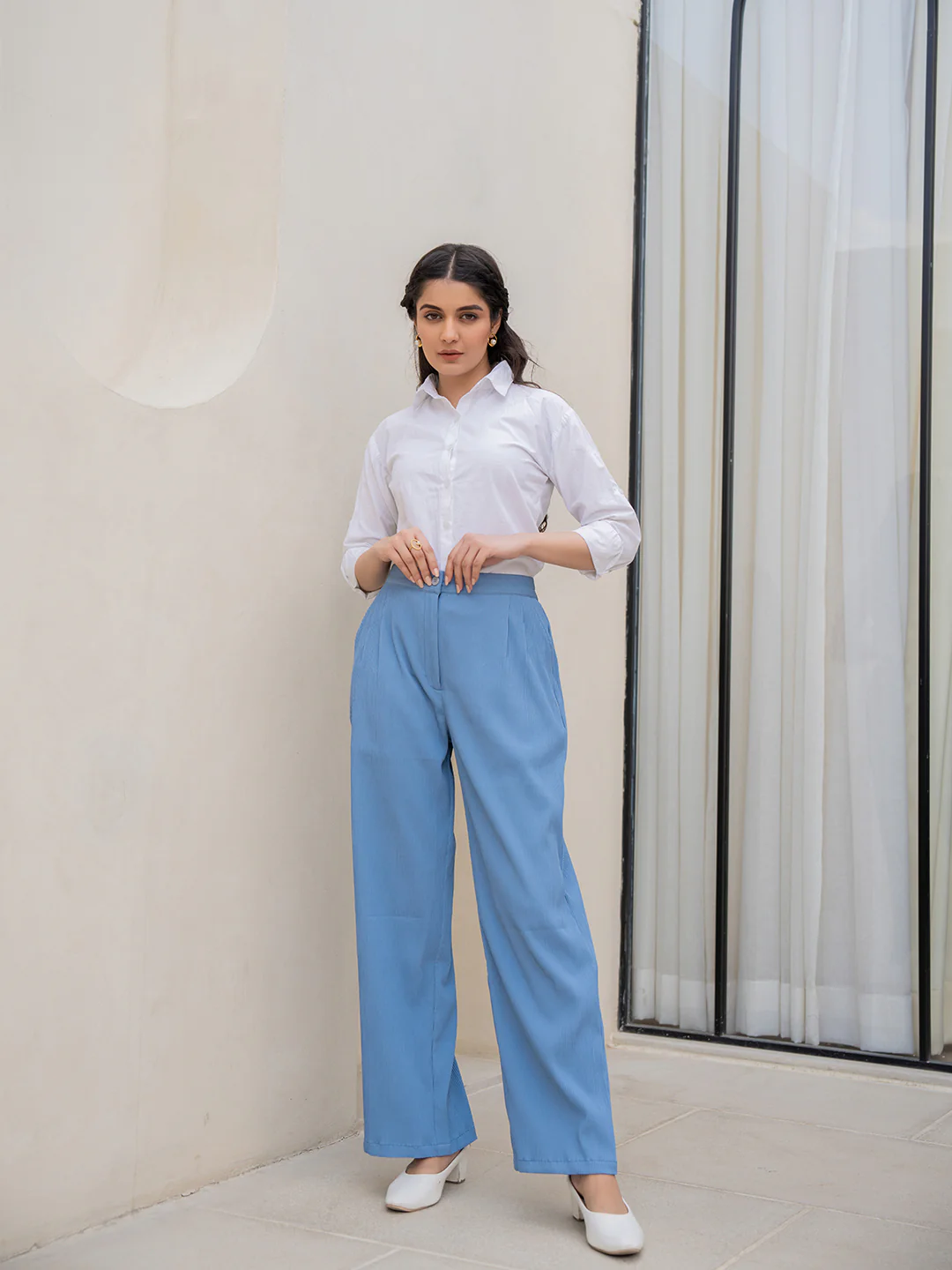 Star Line Blue Formal Pants - Image 5